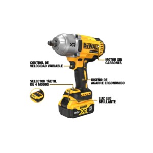 LLAVE DE IMPACTO 20V MAX 1/2 2 BATERIAS 5AH