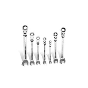JGO LLAVES COMBINADAS C/RATCHET 8 MM A 19 MM X 7 PZS ESCUALIZABLE